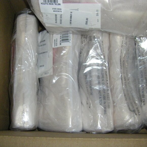 Betsey Johnson Kitsch Metal Bow Clutch Rose Gold Small Size NWT - Picture 14 of 16